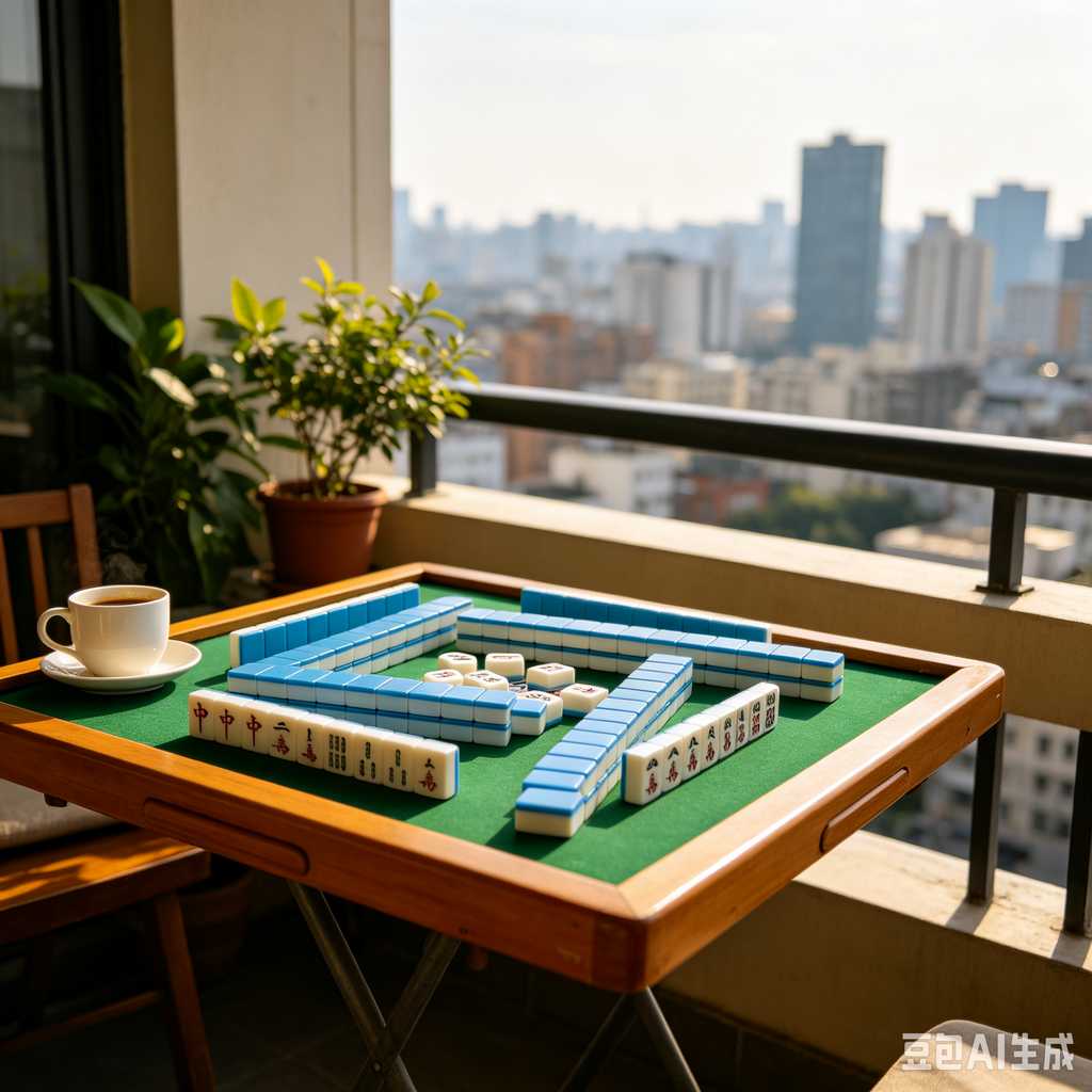 mahjong set with dice and chips